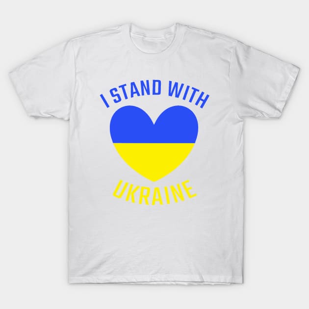 Flag of Ukraine on a Heart / I Stand With Ukraine! / Ukrainian Patriot T-Shirt by Vladimir Zevenckih